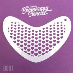 Art Factory Boomerang Face Painting Stencil - Heart Halftone