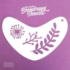 Art Factory Boomerang Face Painting Stencil - Boho Leaves