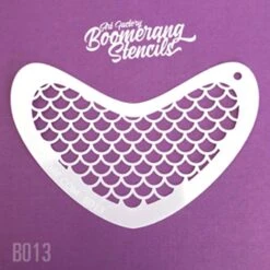 Art Factory Boomerang Face Painting Stencil - Mermaid Scale