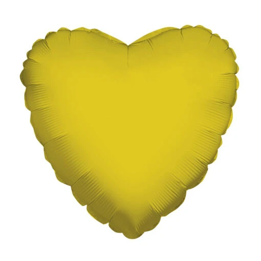 Qualatex 6 Inch Heart Balloons - Gold (100/bag)