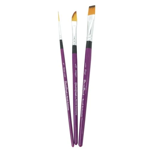 Blazin Brush Collection - (Liner #1, Flat 1/2", Dagger 1/4")