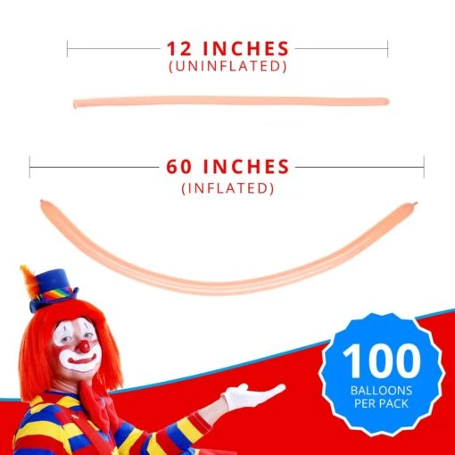 Clownatex 260 Balloons - Blush (100 Pcs) - Image 4