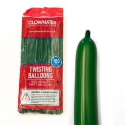 Clownatex 260 Balloons - Green (100 Pcs)