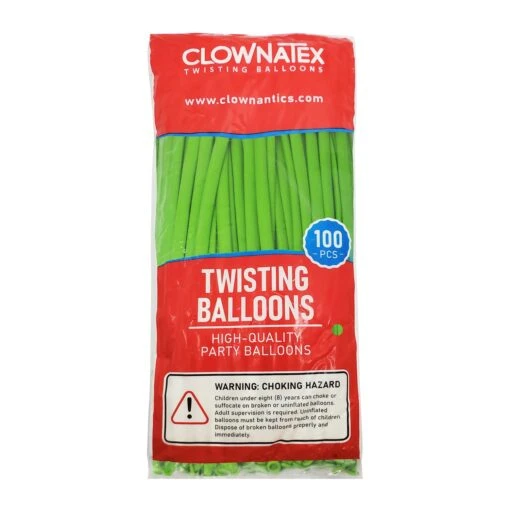 Clownatex 260 Balloons - Lime Green (100 Pcs) - Image 2
