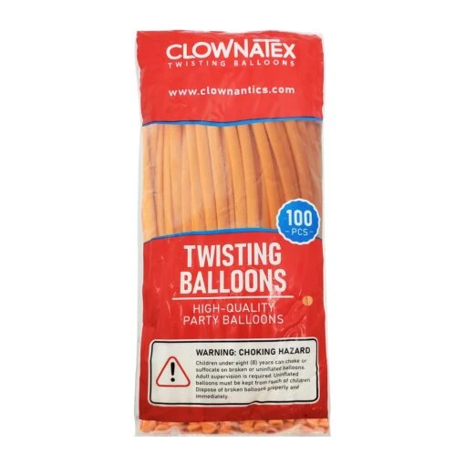 Clownatex 260 Balloons - Orange (100 Pcs) - Image 2