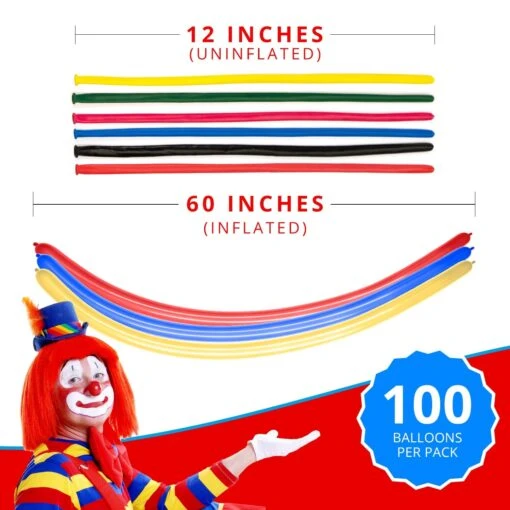 Clownatex 260 Balloons - Party Assortment (100 Pcs) - Image 4