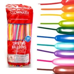 Clownatex 260 Balloons - Party Assortment (100 Pcs)