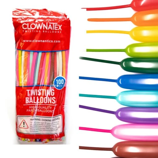 Clownatex 260 Balloons - Party Assortment (100 Pcs)