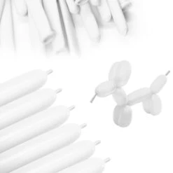 Clownatex 260 Balloons - White (100 Pcs) -Snazaroo Shop ca260wh amz
