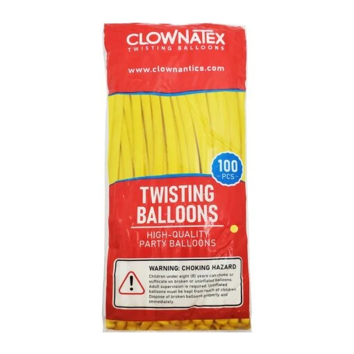 Clownatex 260 Balloons - Yellow (100 Pcs) - Image 2