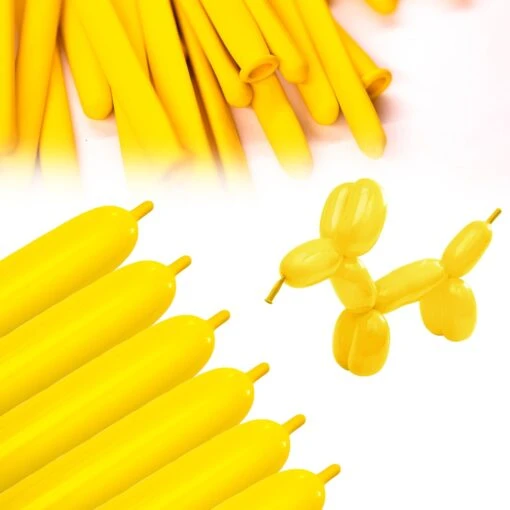 Clownatex 260 Balloons - Yellow (100 Pcs) - Image 3