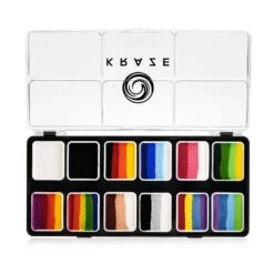 Kraze FX 12 One Stroke Split Cake Palette - Splash (12 X 6 Gm)
