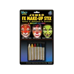 Wolfe Jumbo Bright Face Paint Crayons (6/box)