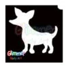 Glimmer Body Art Glitter Tattoo Stencils - Chihuahua 5/pk