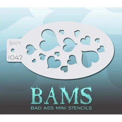 Bad Ass Mini Stencils - Hearts (BAM1042)