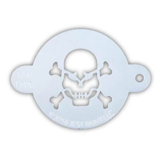 TAP Face Paint Stencil - Skull With Crossbones (044)