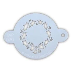 TAP Face Paint Stencil - Christmas Wreath With Bow (070)