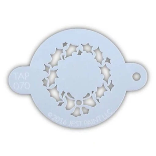 TAP Face Paint Stencil - Christmas Wreath With Bow (070)