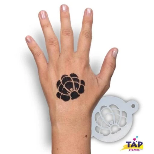 TAP Face Paint Stencil - Mermaid Crown Clam Shell (102) - Image 2