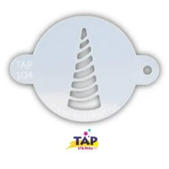 TAP Face Paint Stencil - Unicorn Horn Swirl (104)