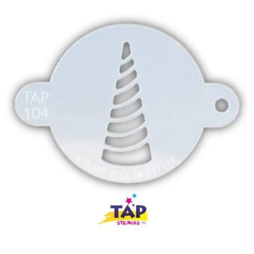 TAP Face Paint Stencil - Unicorn Horn Swirl (104)