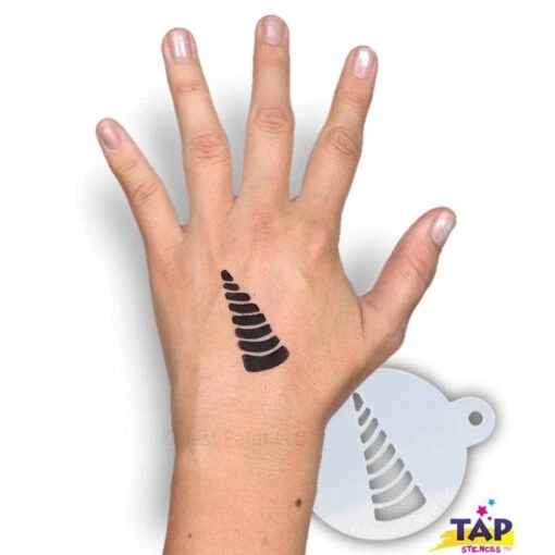 TAP Face Paint Stencil - Unicorn Horn Swirl (104) - Image 2