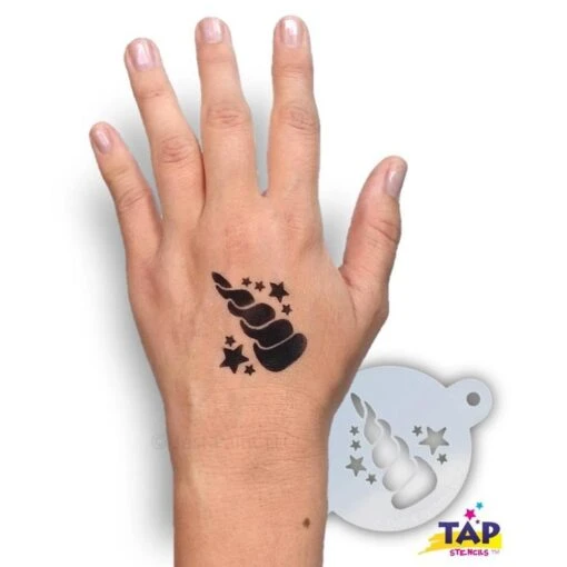 TAP Face Paint Stencil - Unicorn Horn With Stars (103) - Image 2