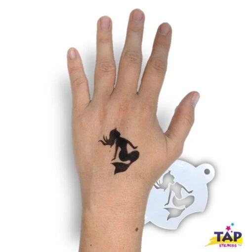 TAP Face Paint Stencil - Sun Bathing Mermaid (094) - Image 2