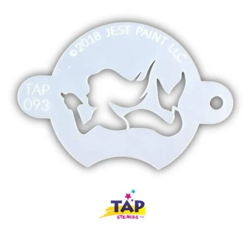TAP Face Paint Stencil - Mermaid With Shell (093)