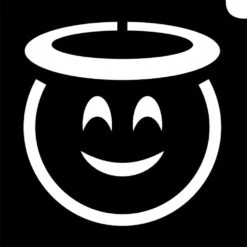 GBA Glimmer Tattoo Stencil - Emoji Angel (5/pk)