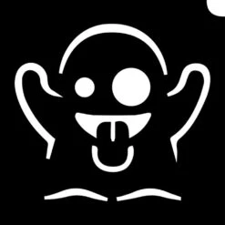 GBA Glimmer Tattoo Stencil - Emoji Ghost (5/pk)