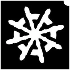 Glimmer Body Art Glitter Tattoo Stencils - Ship Wheel (5/pk)