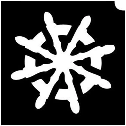 Glimmer Body Art Glitter Tattoo Stencils - Ship Wheel (5/pk)