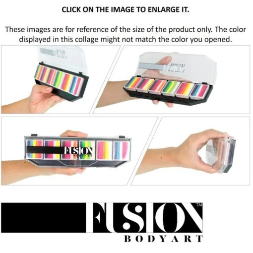 Fusion Body Art Spectrum Palette - Rainbow Burst (6 Cakes/10 Gm) - Image 2