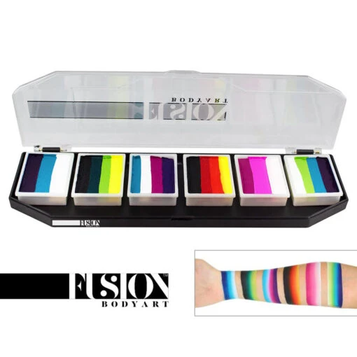 Fusion Body Art Spectrum Palette - Rainbow Burst (6 Cakes/10 Gm)