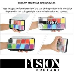 Fusion Body Art Sampler Palette (12 Colors/7 Gm) -Snazaroo Shop jpfbapa108 b