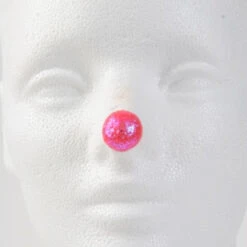 Jim Howle Clown Nose Tips - Pink Sparkle Round Size C (Penny) - 3/4"