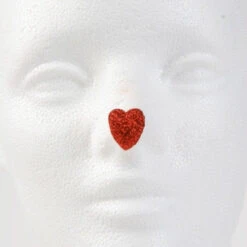 Jim Howle Clown Nose Tips - Sparkle Red Heart Size C (Penny) - 3/4"