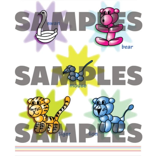 Colorful Restaurant Syle Balloon Menu - Animals - Image 3