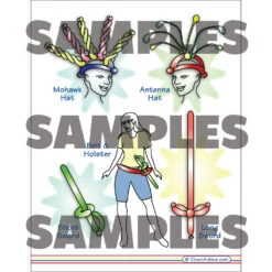 Colorful Restaurant Syle Balloon Menu - Hats & Swords -Snazaroo Shop l11861 c 34e245e5 0a40 4693 ab4b a5eb0e3fa82f