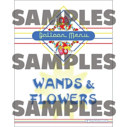Colorful Restaurant Syle Balloon Menu - Wands & Flowers - Image 2