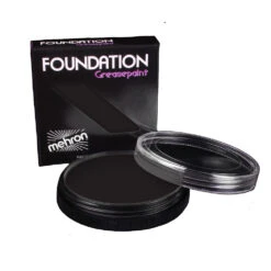 Mehron Foundation Grease - Black (1.25 Oz)