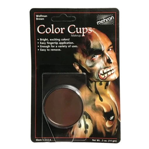 Mehron Grease Color Cups - Brown (0.5 Oz)