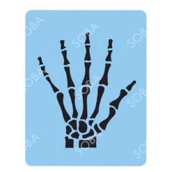 SOBA Quick EZ Stencil - Skeleton Hand (Small)