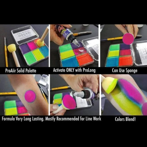 ProAiir Solids Water Resistant Makeup Palette - Neon - Image 3