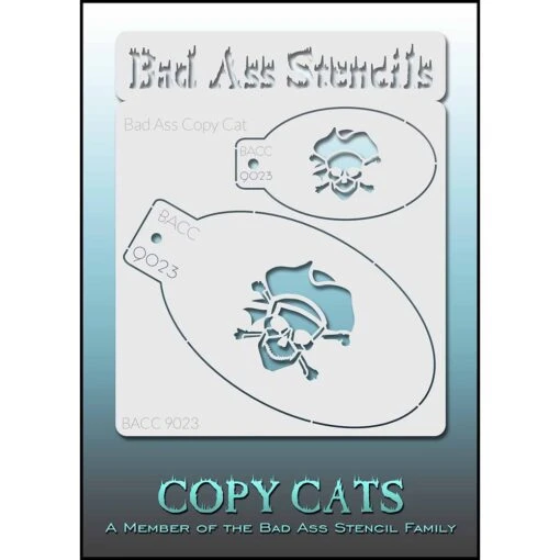Bad Ass Copy Cat Stencils - Pirate Skull (9023)