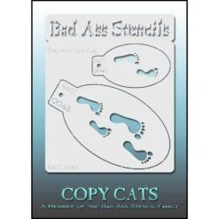 Bad Ass Copy Cat Stencils - Footprints (9043)