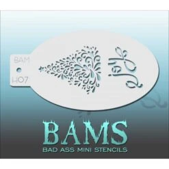 Bad Ass Mini Stencils - Holiday Tree (BAM H07)