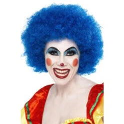 Smiffy's Joke And Novelty Crazy Curly Clown Wig - Blue