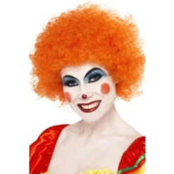 Smiffy's Joke And Novelty Crazy Curly Clown Wig - Orange